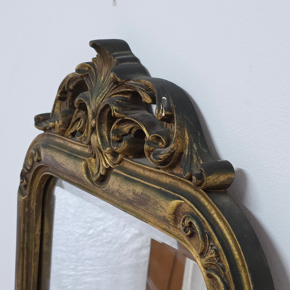 镜子  - 木, 玻璃 - 卷式装饰檐口 #3.2