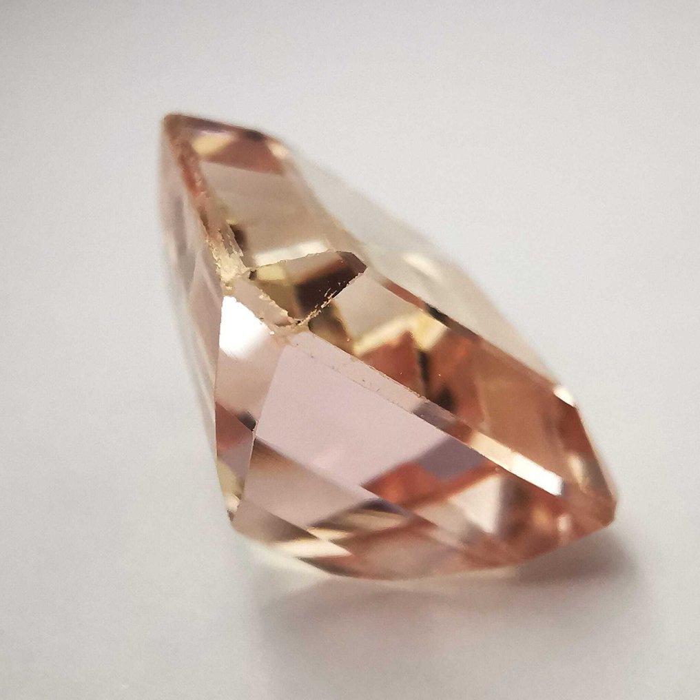 No Reserve Price Spodumene  - 18.21 ct - Antwerp Laboratory for Gemstone Testing (ALGT) - Yellow light pink #2.1