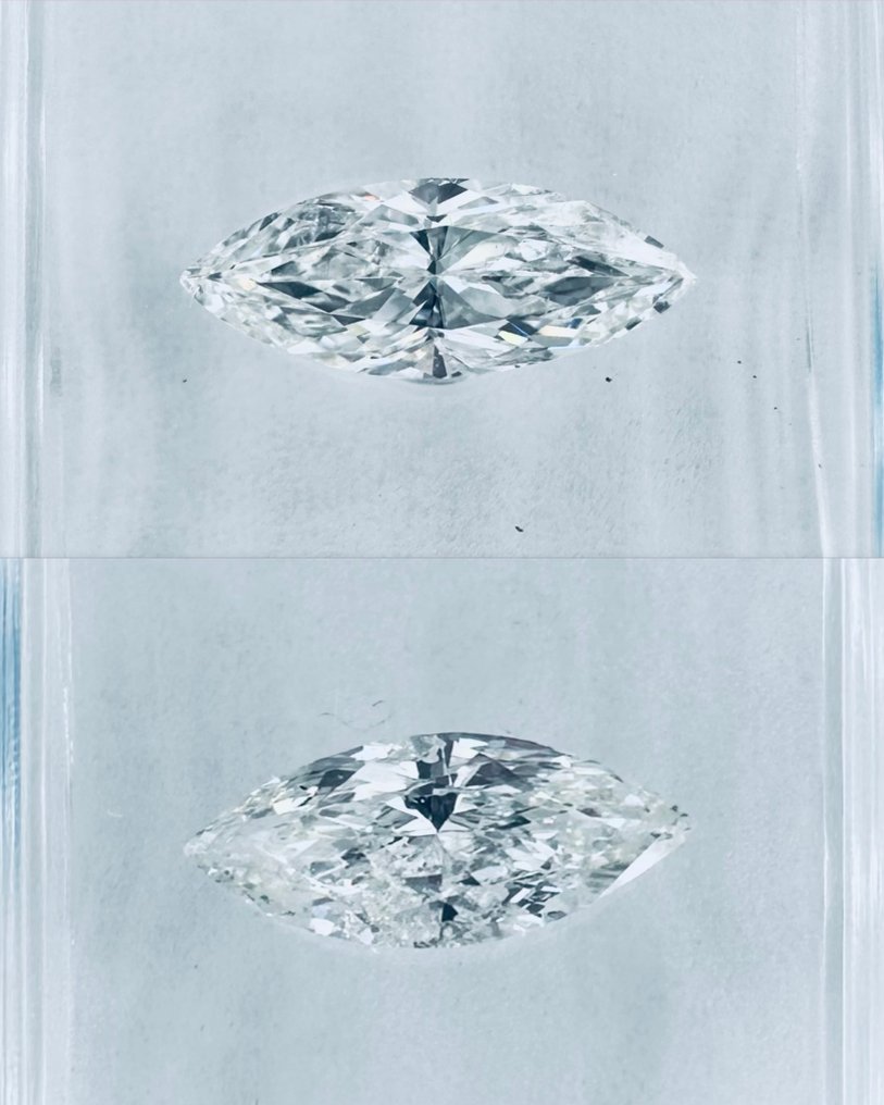 2 pcs Gyémánt  (Természetes)  - 1.42 ct - Marquise - H - SI2 - Nemzetközi Gemmológiai Intézet (IGI) - (Lenyűgöző illő pár) #1.0