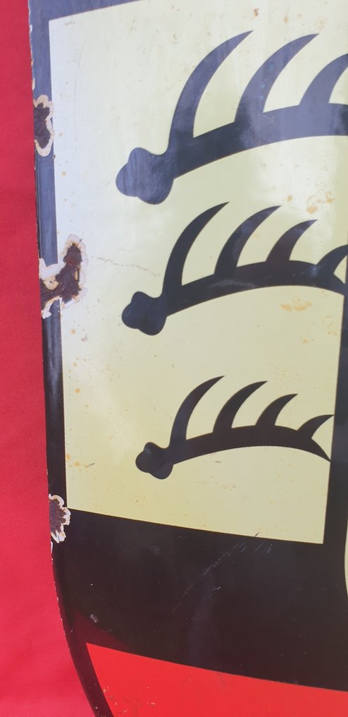 Aus Nachlass großes - Porsche Stuttgart Emblemschild - Emailleschild - Emaille, Stahl #1.0