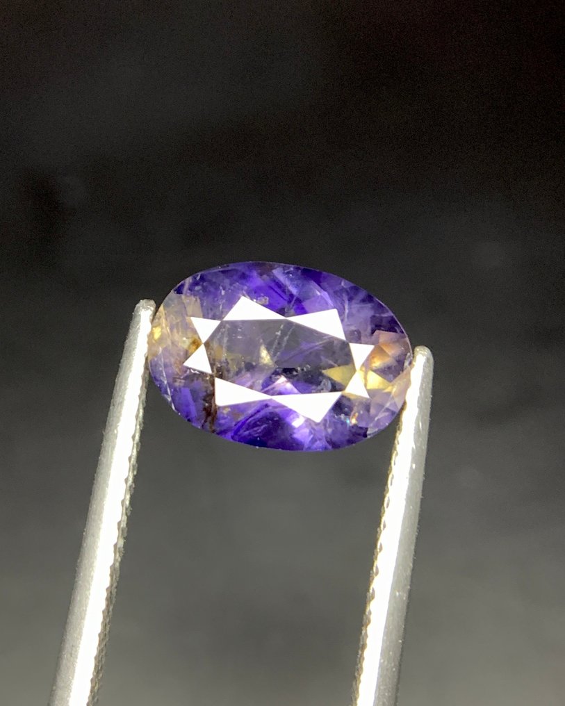 χωρίς τιμή ασφαλείας - 1 pcs Μωβ, Καφέ Διάφοροι πολύτιμοι λίθοι - 2.10 ct - Gem Report Antwerp (GRA) - Φυσικός διχρωμικός αλκαλικός #1.0