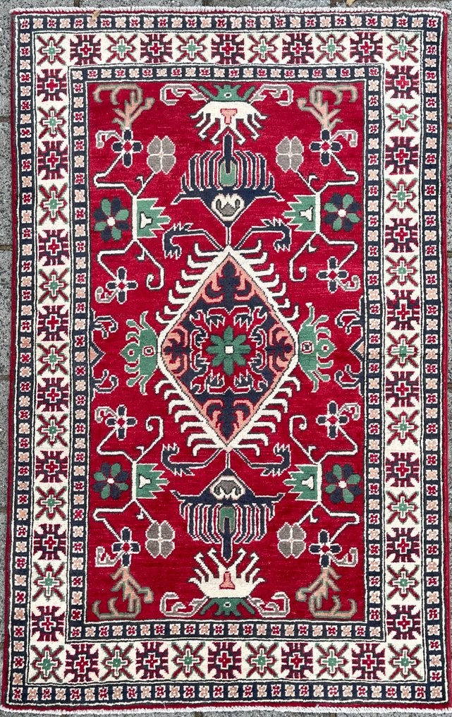 Fine Afghan shawl - new - unused - hand-knotted - wool - new - Carpet - 158 cm - 99 cm #1.0