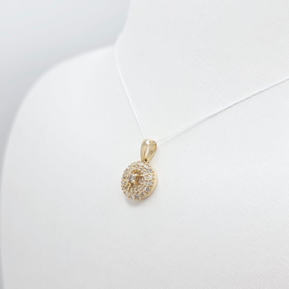 Nincs minimálár - Függő - 14 kt. Sárga arany - 0.35ct. tw. Gyémánt (Természetes) #4.3