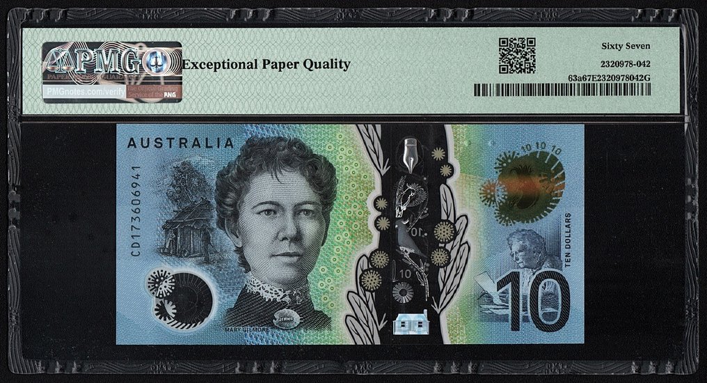 Austrália. - 10 Dollars 2017 - Pick 63a (Sem preço de reserva) #2.1