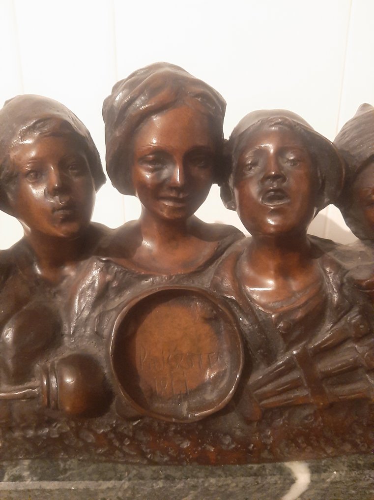 Szobor, Scugnizzi - 24 cm - Patinált bronz #4.3