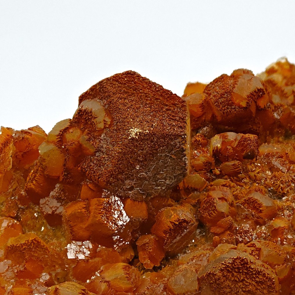 橙色方解石，大晶体，法国 水晶矩晶体 - 高度: 104 mm - 宽度: 77 mm- 556 g #4.3