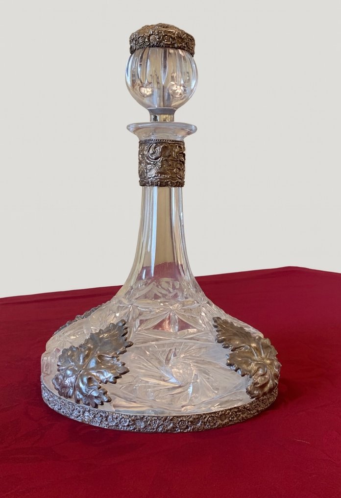 Karaffe - Kristall, Versilbert - Sheffield Plate #1.0