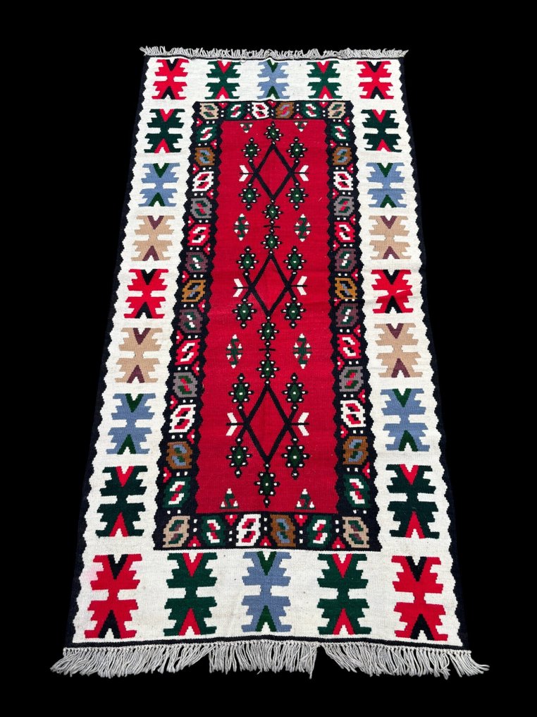 凯利姆平织地毯 - 200 cm - 100 cm - 土耳其复古 #1.0