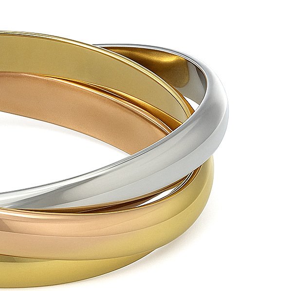 戒指 - 18K包金 白金, 黄金, 玫瑰金 #2.1