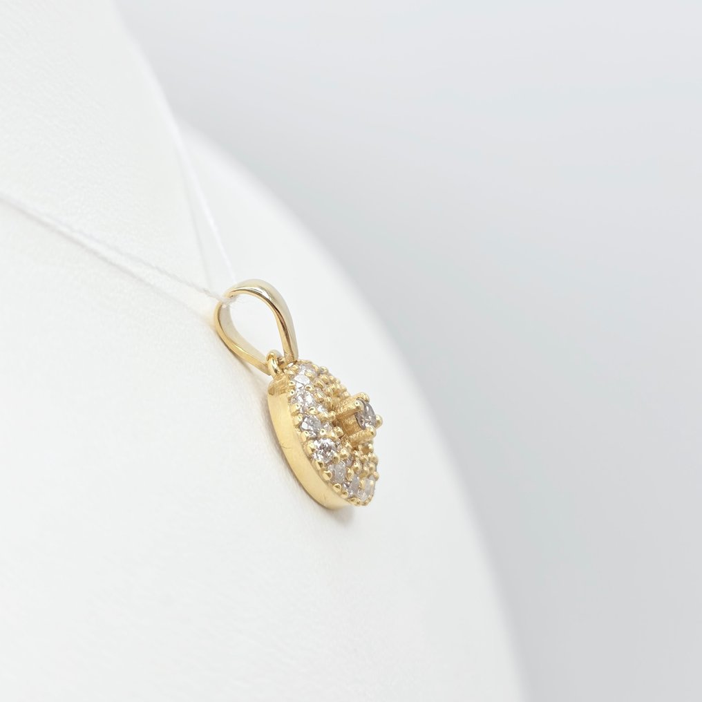 Nincs minimálár - Függő - 14 kt. Sárga arany - 0.35ct. tw. Gyémánt (Természetes) #2.1