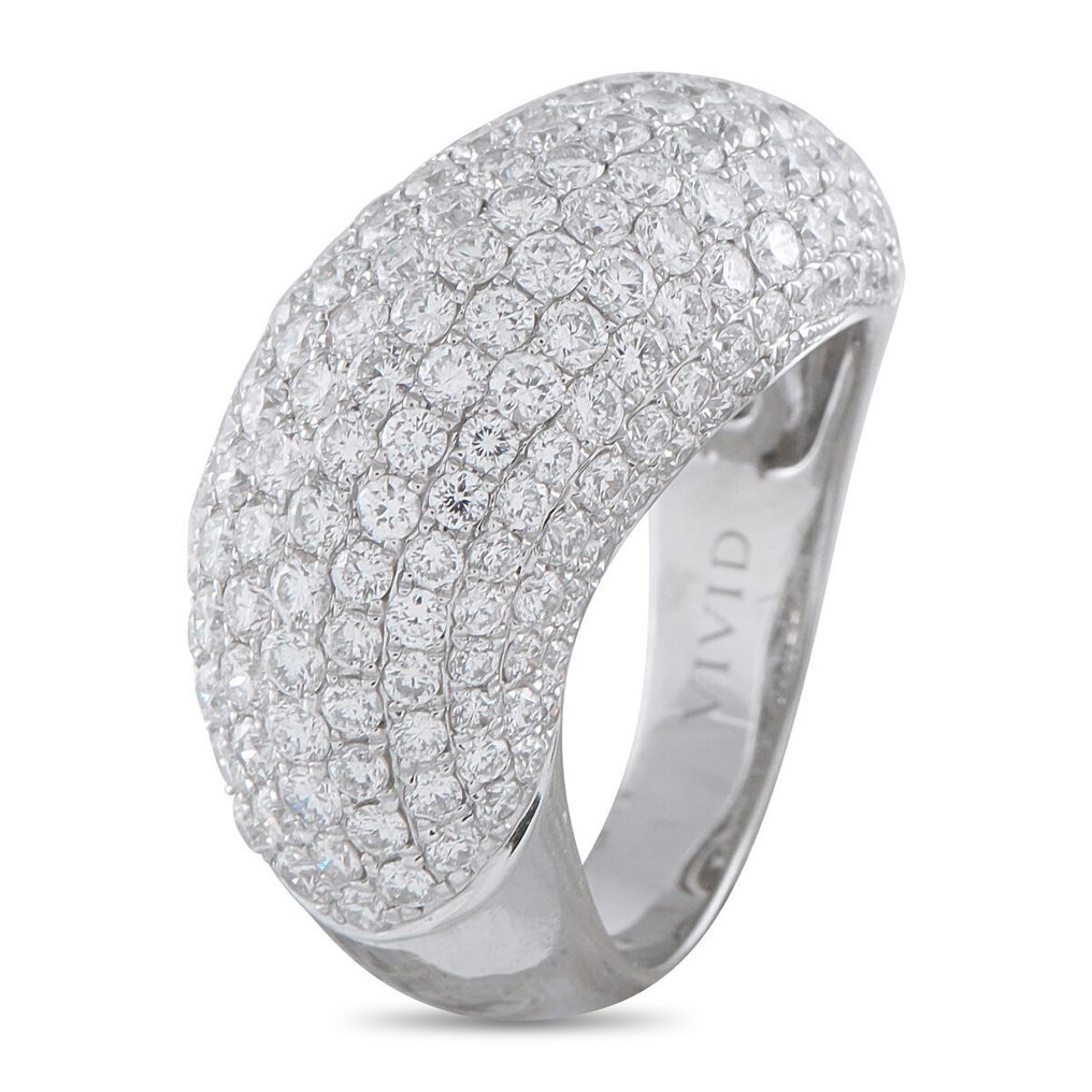 戒指 - 18 克拉 18K白金3.29克拉钻戒, 白金 -  3.29ct. tw. 鉆石 (天然)  #1.0