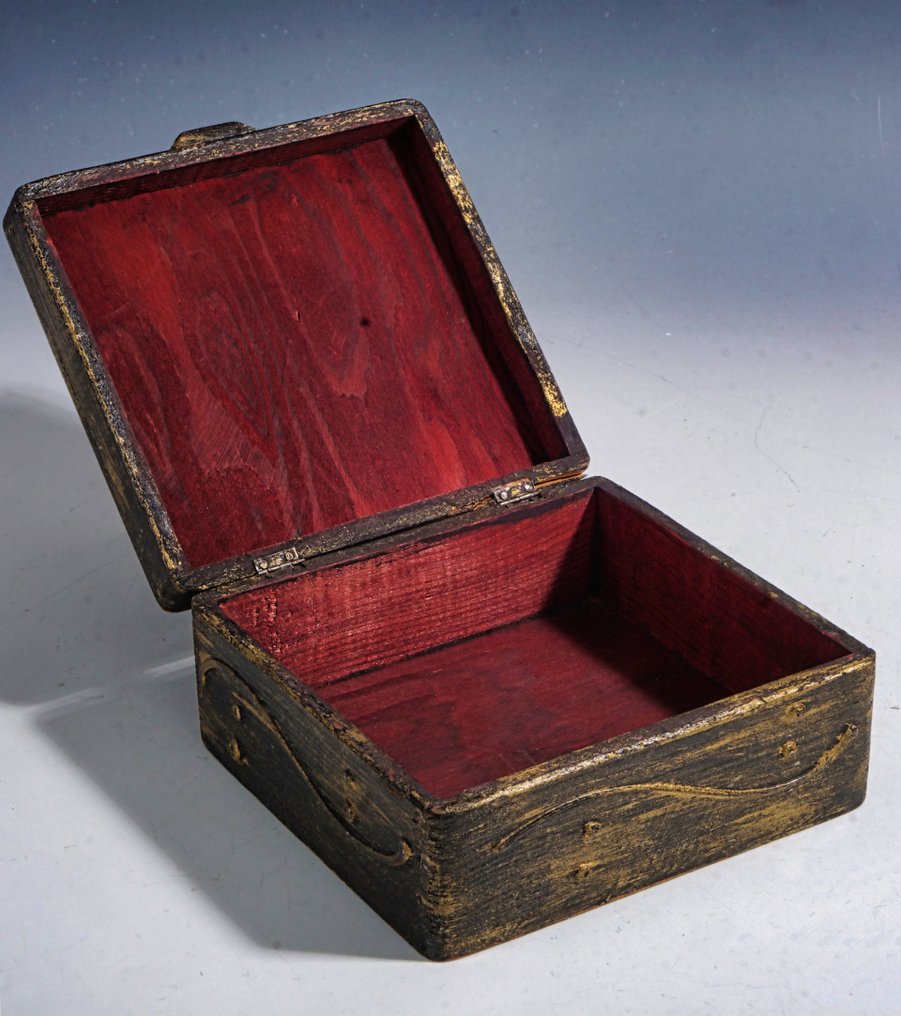 Box - Memory box • embedded photo panel Netherlands - American Cemetery Margraten • 1945-1950 - Wood #4.3