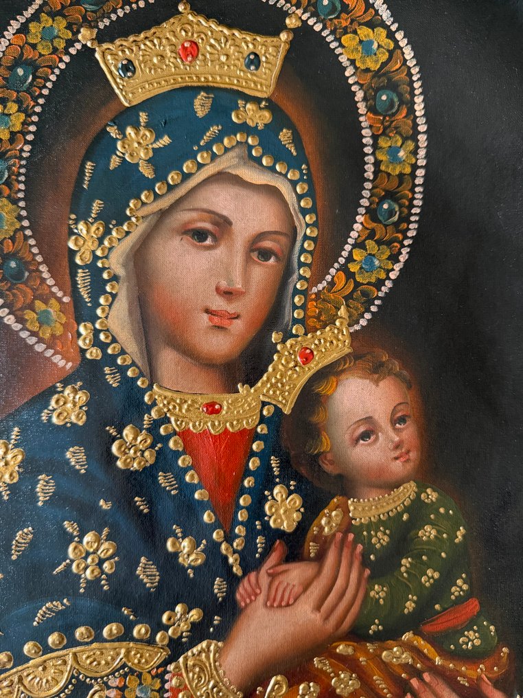 Cuzco Andean school (XX) - Virgin Mary with Child #3.2