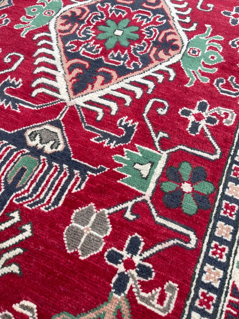 Fine Afghan shawl - new - unused - hand-knotted - wool - new - Carpet - 158 cm - 99 cm #4.3