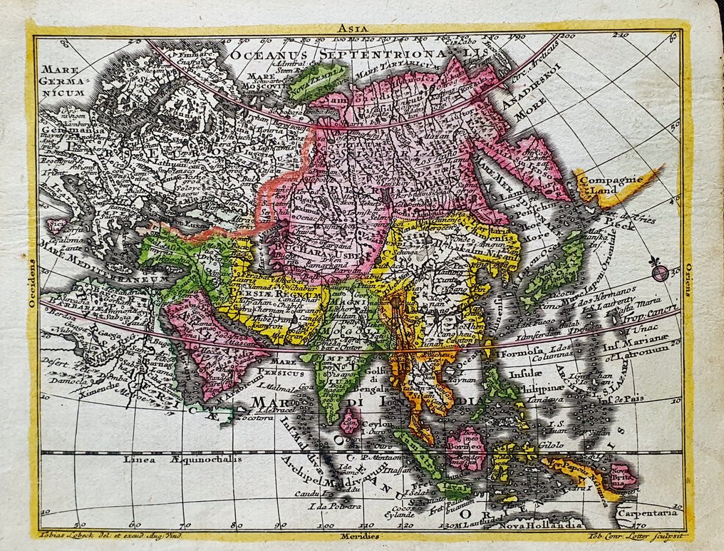 Ασία - Κίνα / Ιαπωνία / Ασία / Κορέα / Φιλιππίνες / Ταϊλάνδη / Ταϊβάν; Tobias Conrad Lotter - Asiae - 1721-1750 #1.0