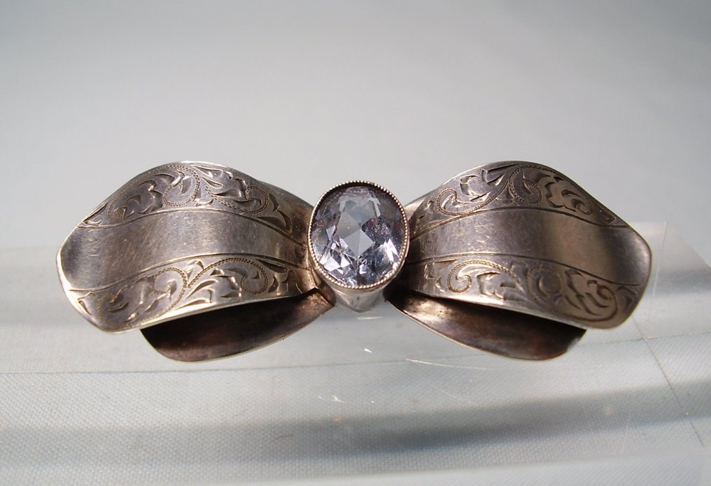 Ohne mindestpreis - Other brand - Brosche Silber - 4.00ct. tw. Spinell - sign. Laurin Schmuck 1920 #3.2