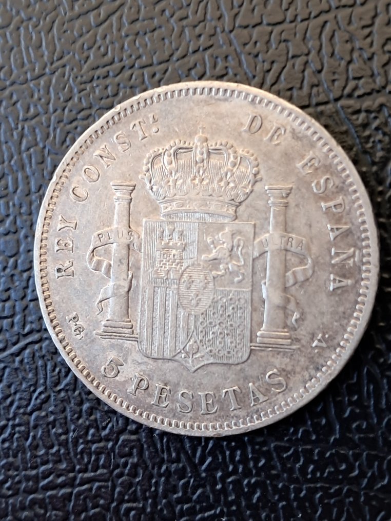 Spagna. Alfonso XIII. 5 Pesetas 1896 *18*96 PGV #1.0