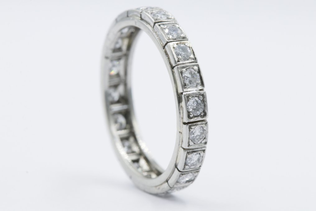 χωρίς τιμή ασφαλείας - Δαχτυλίδι - 18 καράτια Λευκός χρυσός - 1.00ct. tw. Διαμάντι (Φυσικό) #3.2