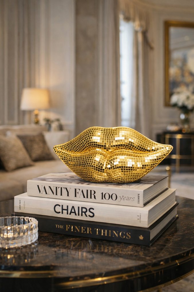 Ornamento decorativo - Disco Lips Mosaic #1.0