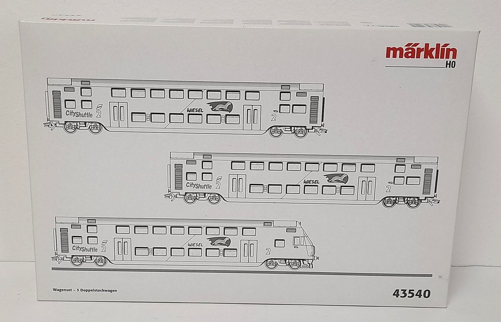 Märklin H0 - 43540 - Model train passenger carriage set (1) - Train set - double-decker city shuttle 'Wiesel' - ÖBB #1.0