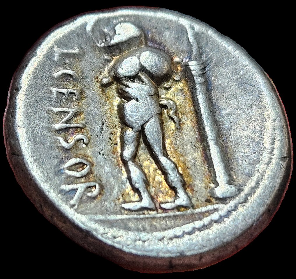Római Köztársaság. L. Censorinus, 82 BC. Denarius Rome #2.1