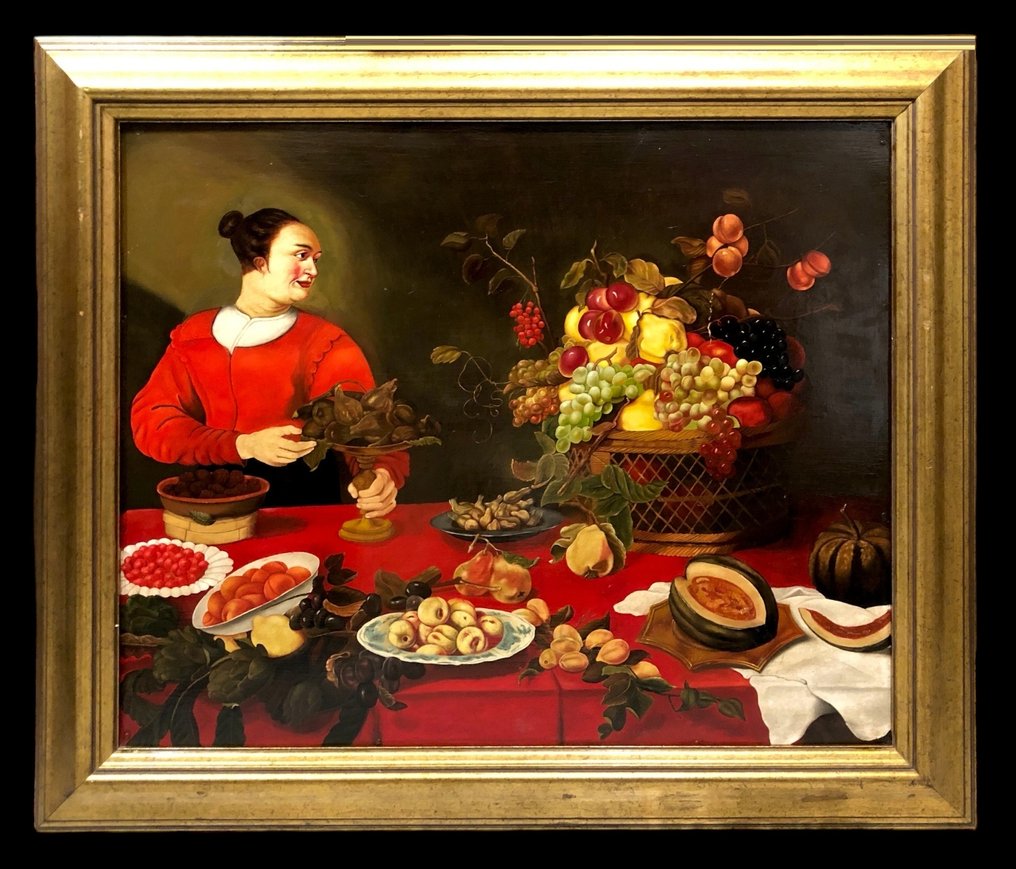 European School (1930s) - The fruit seller (After Frans Snyders) #4.3