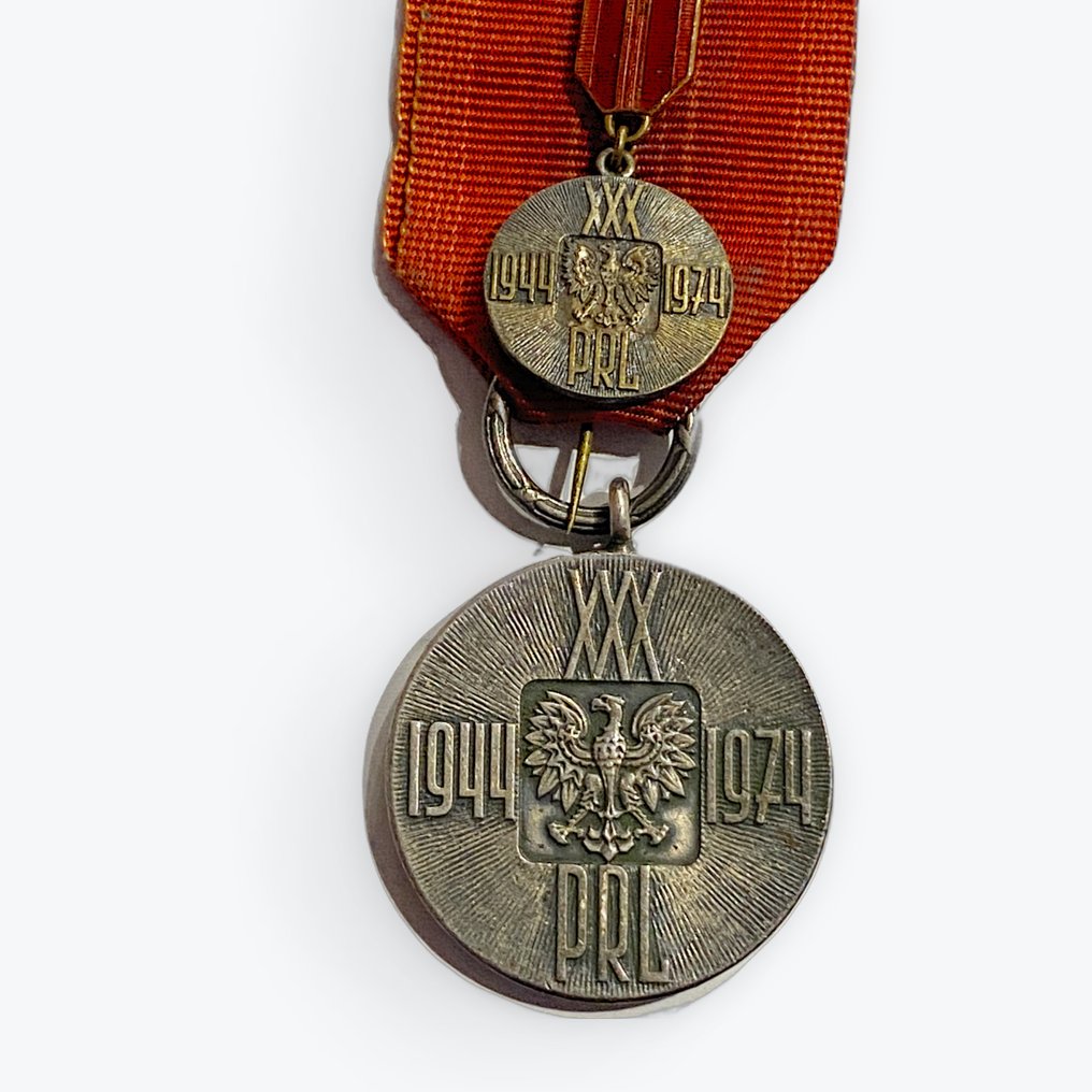 波蘭 - 軍功章 - 波兰人民共和国三十周年纪念章及其微型版 #3.2