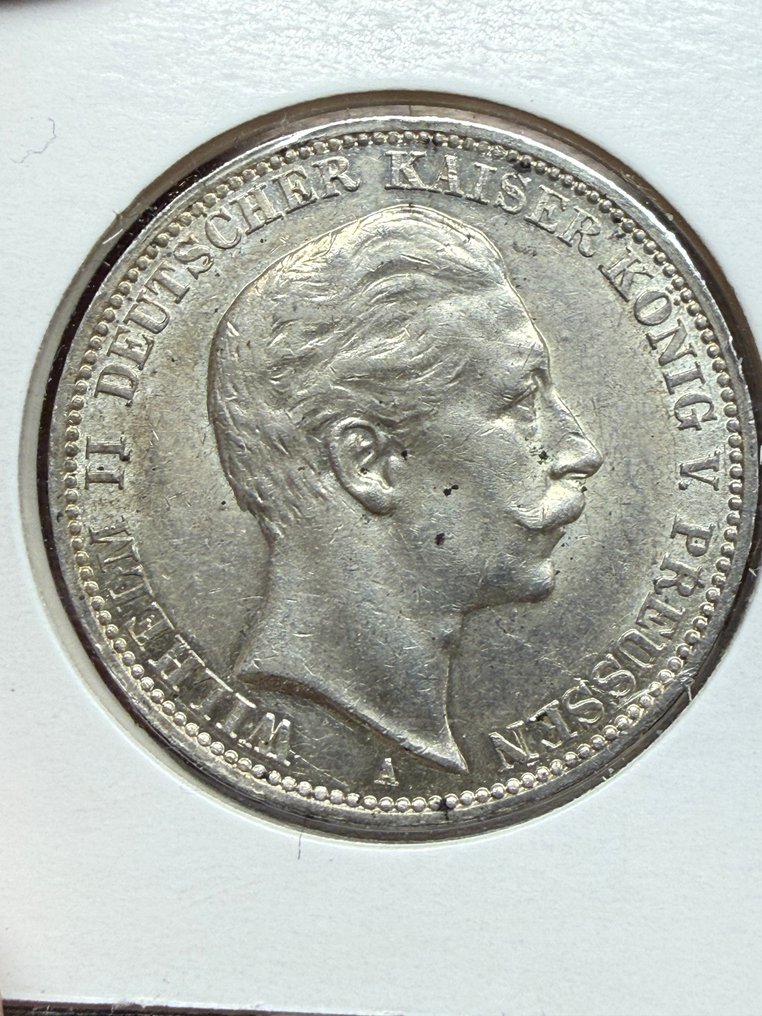 Germania, Prussia Guglielmo II. 3 Mark 1909  (Senza prezzo di riserva) #1.0