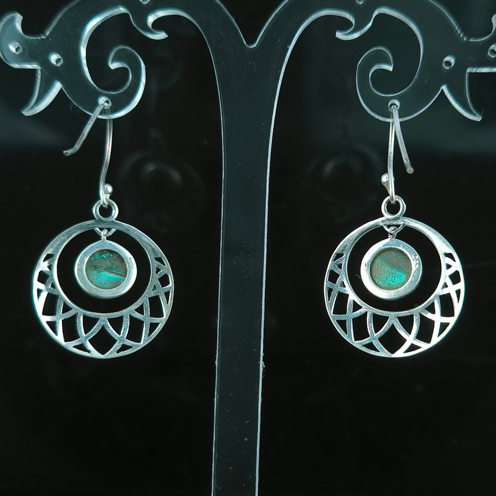 Silber - Ohrringe - Malaquita aus Echtsilber #1.0