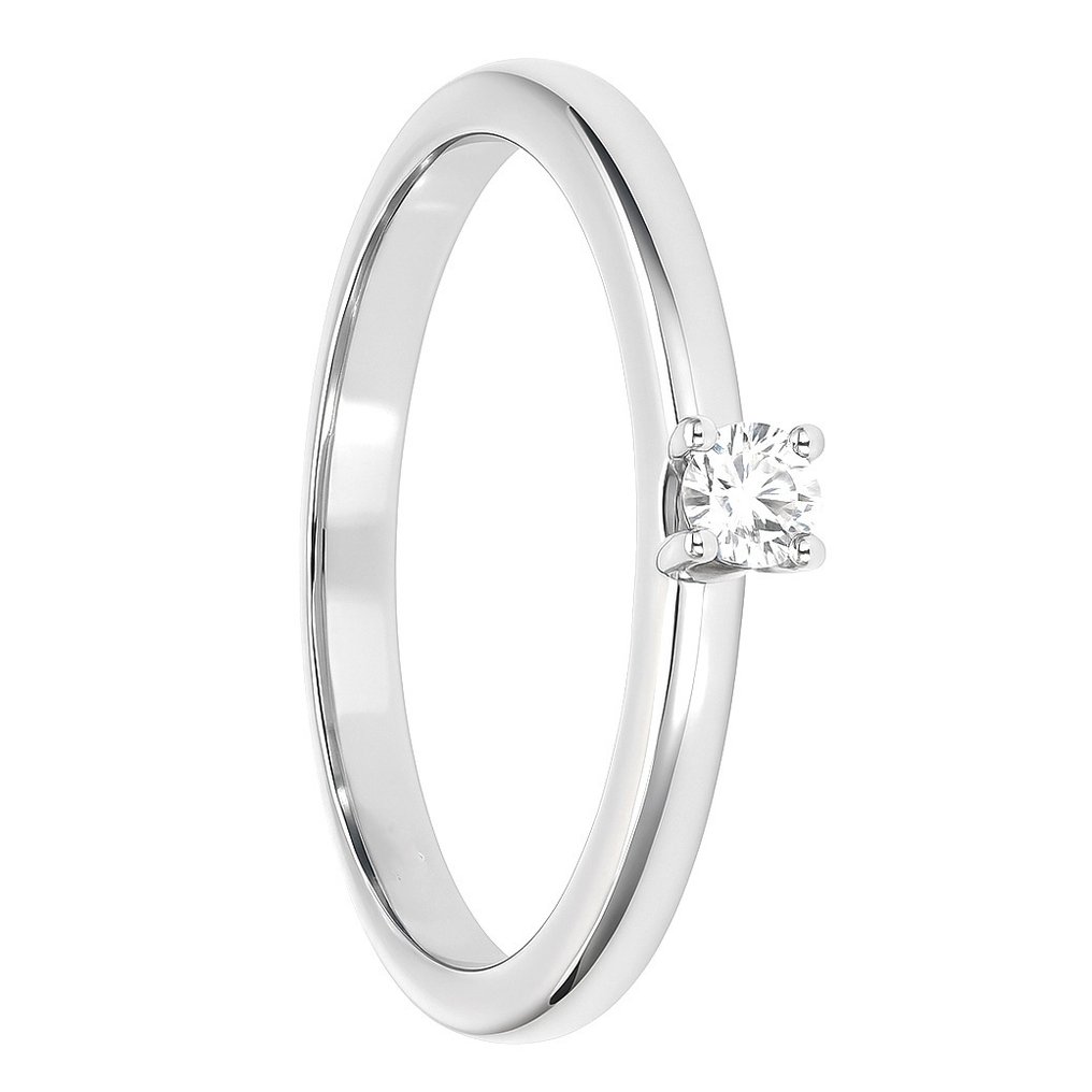 Ring - 18 kt Vittguld -  0.09ct. tw. Diamant (Natural)  #1.0