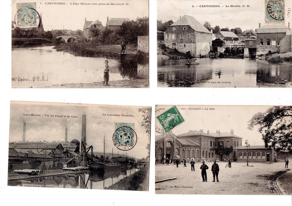 法国 - 一大批120张法国地图 - 坎布雷、巴黎、瓦朗谢讷、圣米歇尔山及其他法国村庄 - 明信片 (120) - 1900-1930 #1.0