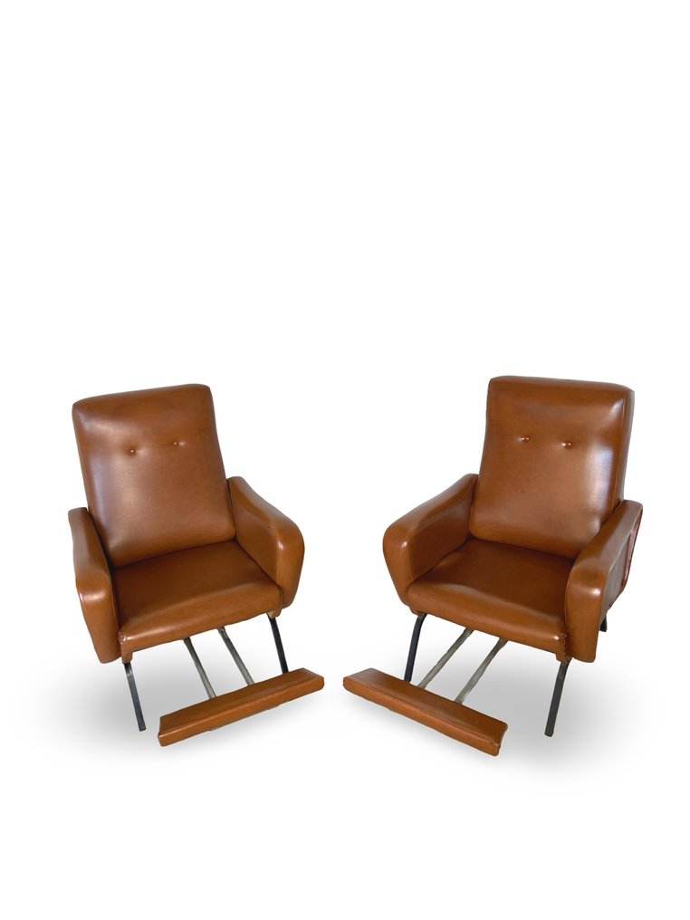 Karosszék - Fa, Műbőr, Fém - két karosszék #2.1