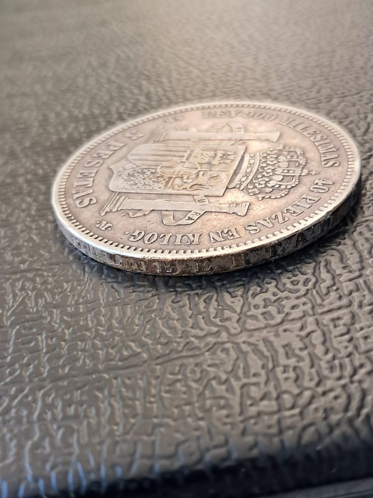 Spagna. Amedeo I. 5 Pesetas 1871 *18*71 SDM  (Senza prezzo di riserva) #3.2