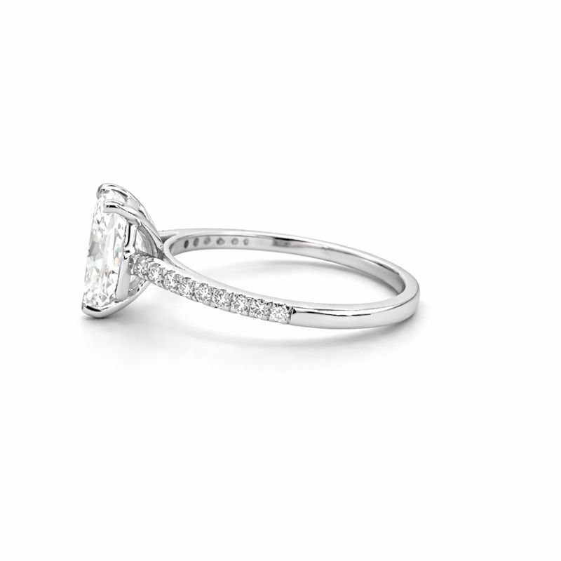 Ring - 18 kt Vittguld -  2.24ct. tw. Diamant (Labbodlad) - Diamant #1.0