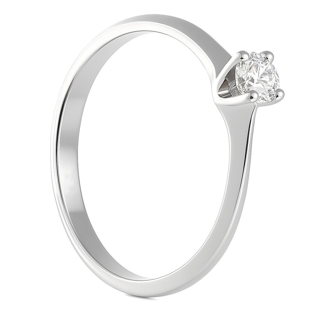 Ring - 18 kt Vittguld -  0.14ct. tw. Diamant (Natural)  #1.0