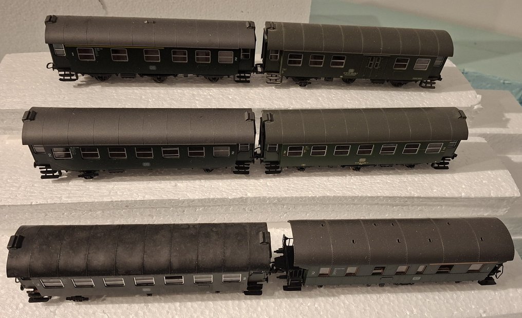 Roco H0 - Personvagn för modelltåg (6) - 6 passagerarvagnar - DB #4.3