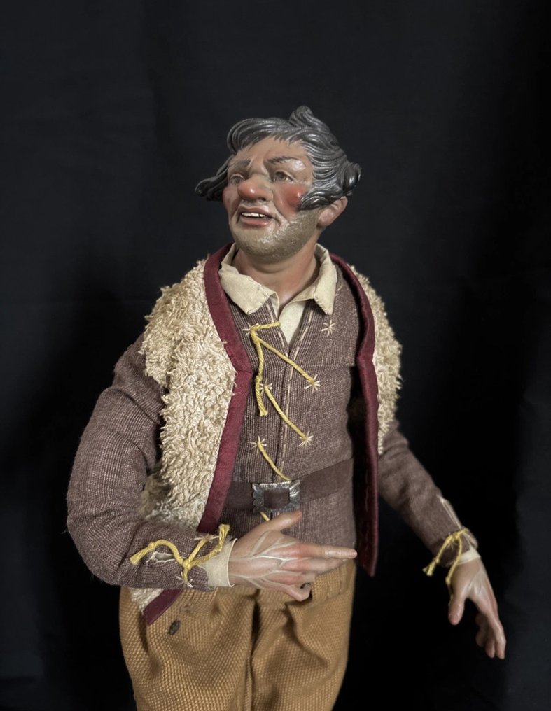 Figurine - Pastore Napoletano - 40 cm - Wood, Earthenware #1.0