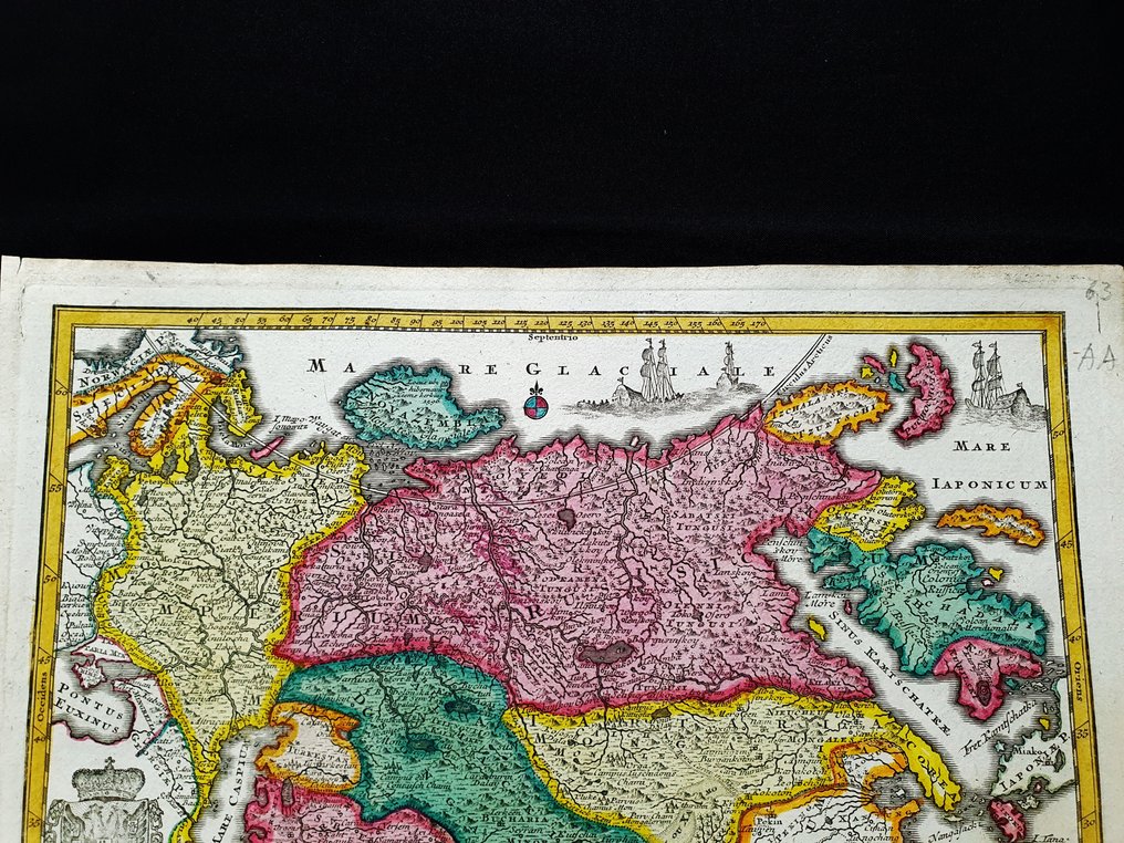 亞洲 - 俄罗斯 / 中国 / 日本 / 蒙古 / 西伯利亚 / 台湾 / 莫斯科 / 咸海 / 冰川海; Matthaus Seutter - Imperium Russiae Magnae - 1721-1750 #2.1