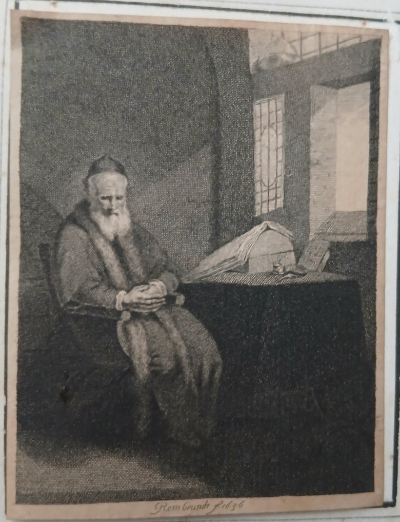 Rembrandt Van Rijn (1606-1669), after - Monaco alla finestra #1.0