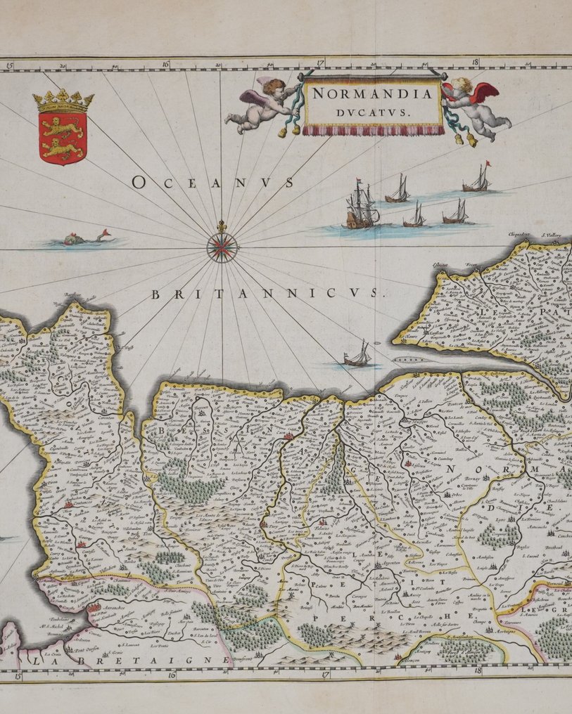 法国 - 诺曼底; G. Blaeu - Normandia Ducatus - 1621-1650 #1.0