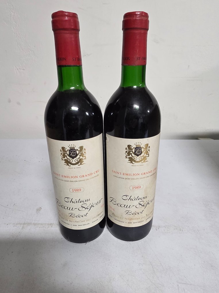 1989 Château Beau-Séjour Bécot - Saint-Émilion Grand Cru - 2 Flaskor (0,75L) #1.0