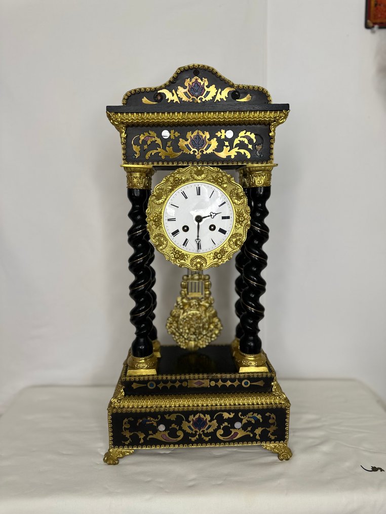 Reloj pórtico - Antiguo Latón, Madera - 1850 - 1900 #2.1