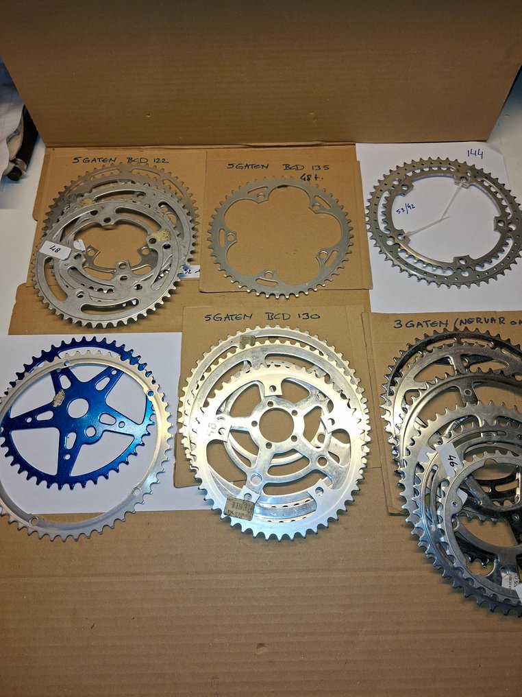 Voortandwielen / Chainrings /Retro - Diverse maten, zie text - Fietsonderdeel - 1970 #1.0