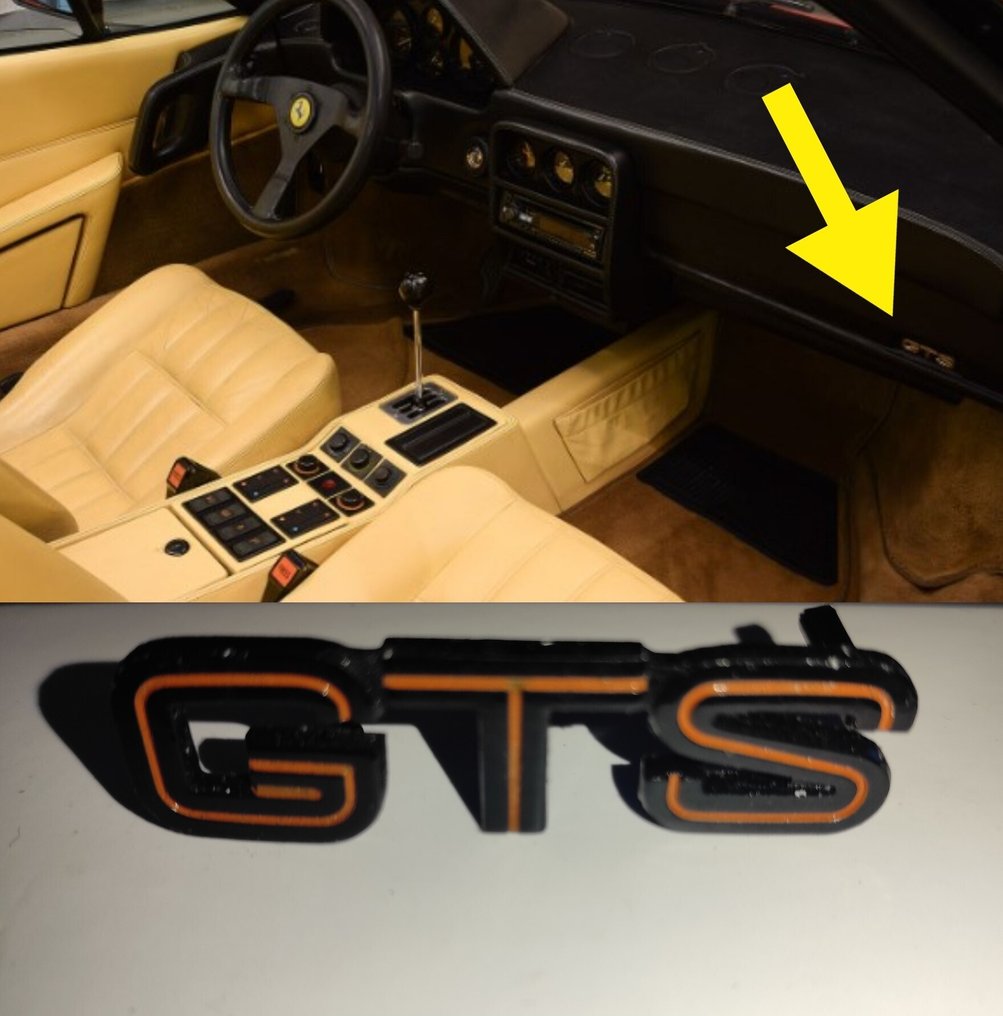 Emblem - Ferrari - 328 GTS dashboard badge (New Old stock) #1.0