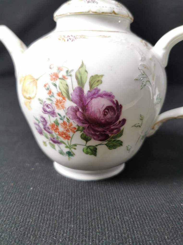 KPM Berlin - Rocaille - Teiera Altezza 15 cm - XIX secolo - 茶壶 - 瓷 #1.0