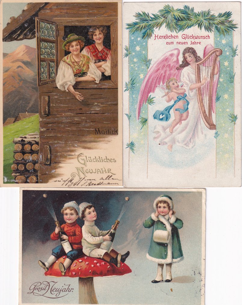 Ano Novo - incl. Prägekarten - Postal (54) - 1900-1958 #2.1