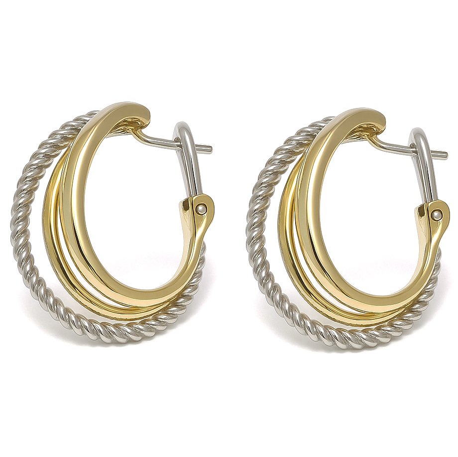 Boucles d'oreilles - 18 carats Or jaune, Or blanc #2.1