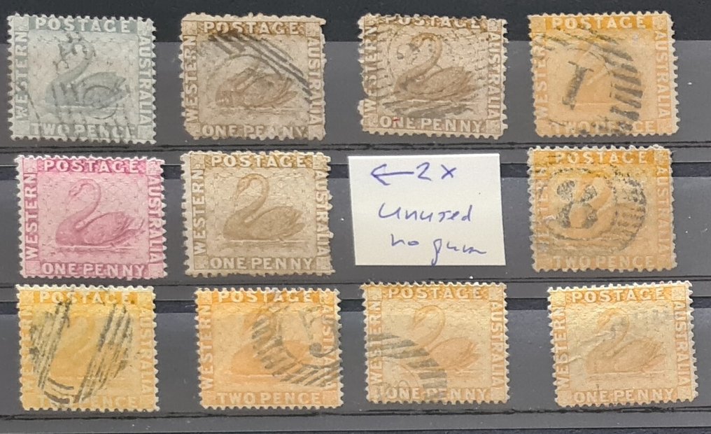 Australia  - c163) NSW, Tasmania, Victoria, Swan ++++ Colección de sellos 1880-1990 en 24 fotos #4.3