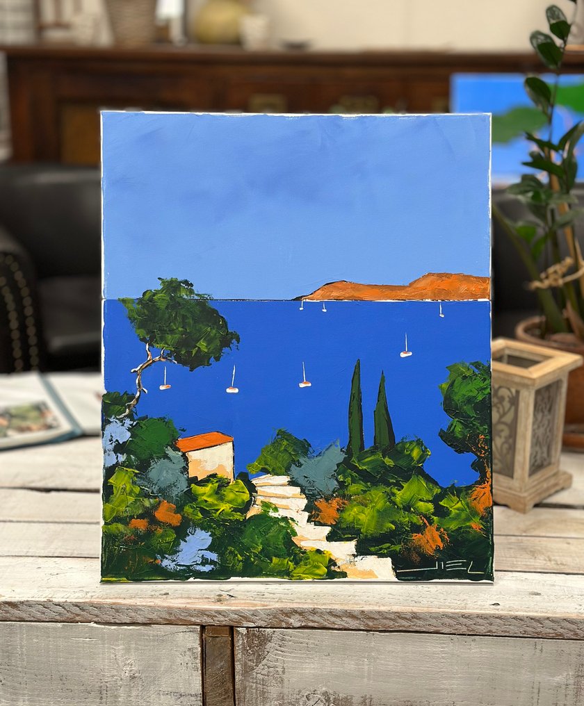 Jiel - Petit sentier escarpé menant à la Grande Bleue. #1.0