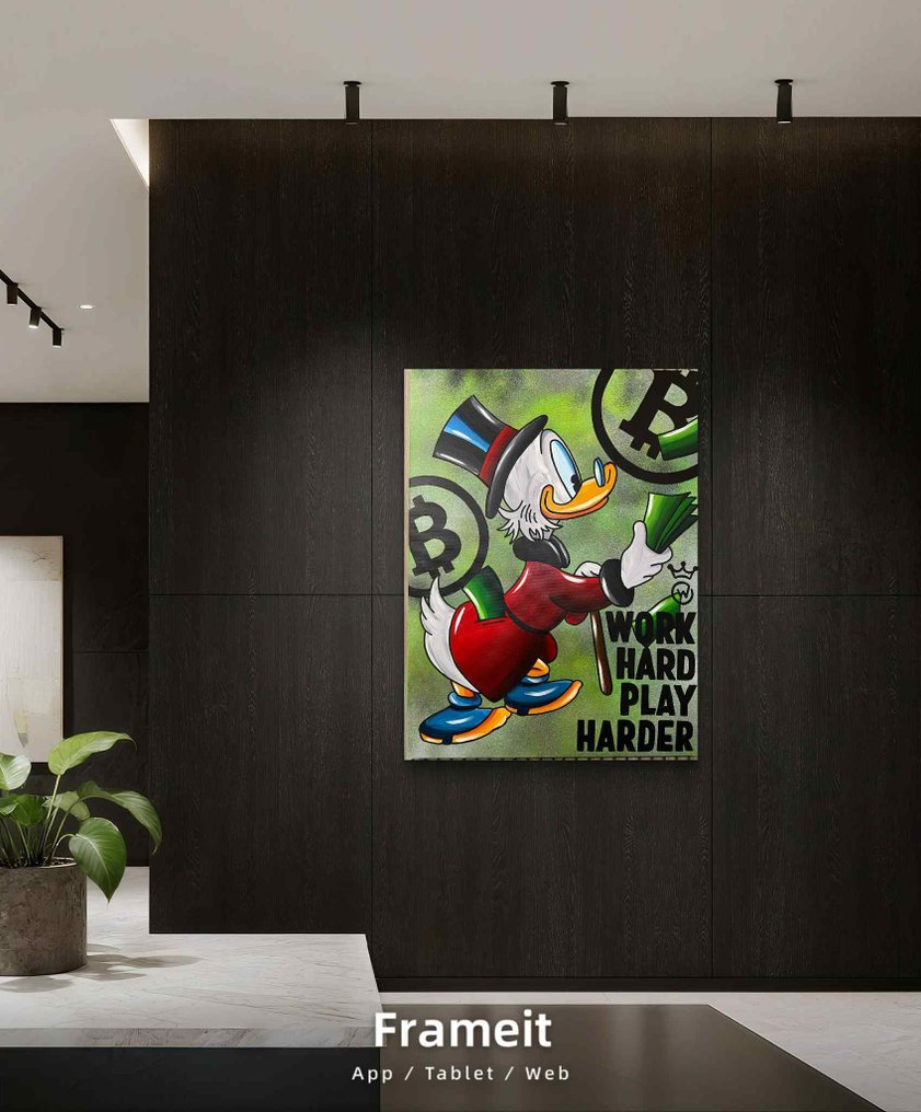 Xavier Van Walsem (1980) - Scrooge mcduck giving money work hard bitcoin #2.1